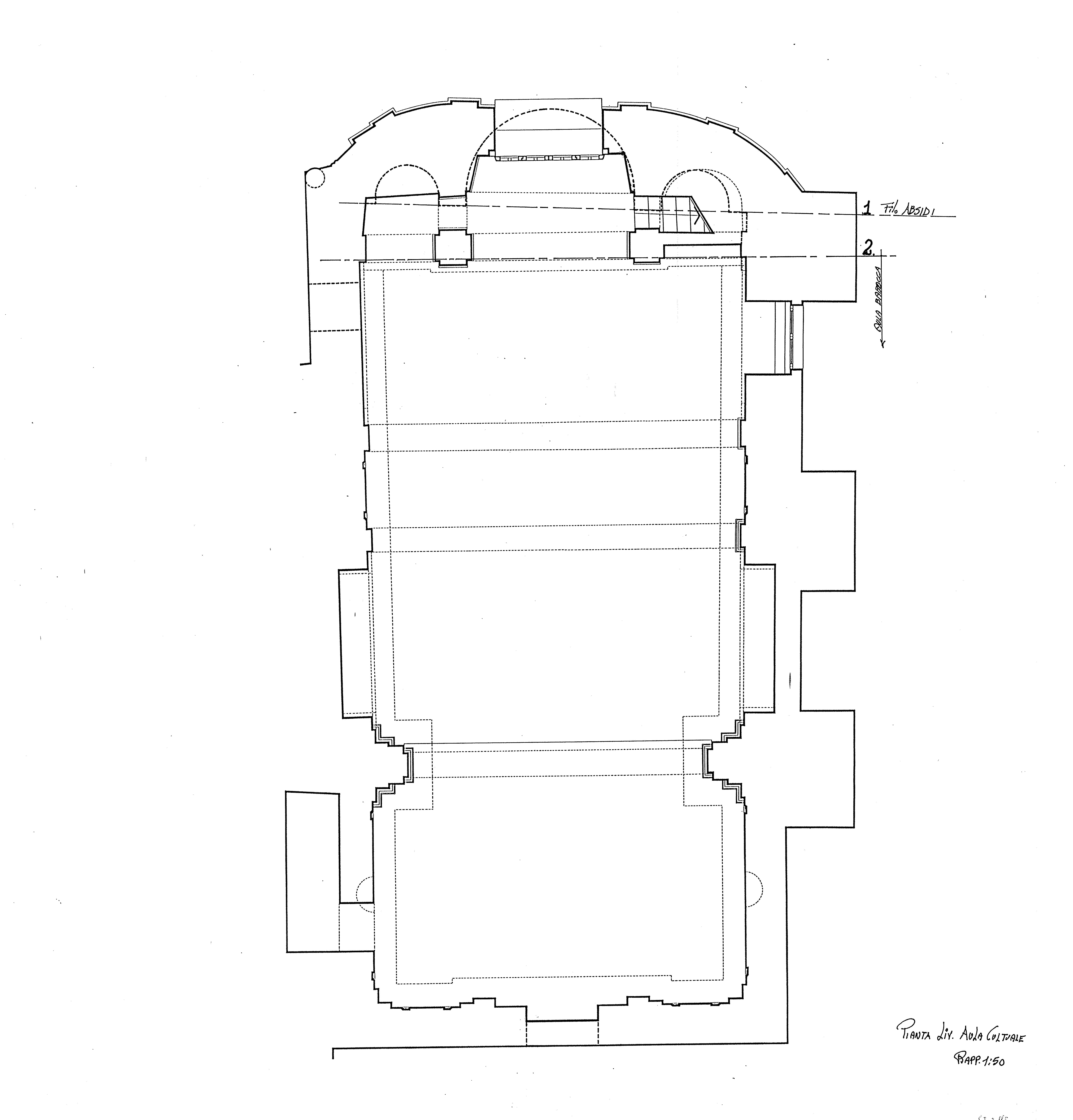 Piante livello aula cultuale 1:50