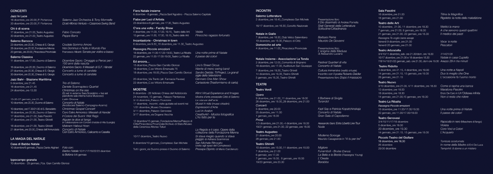 Brochure eventi Luci d'Artista