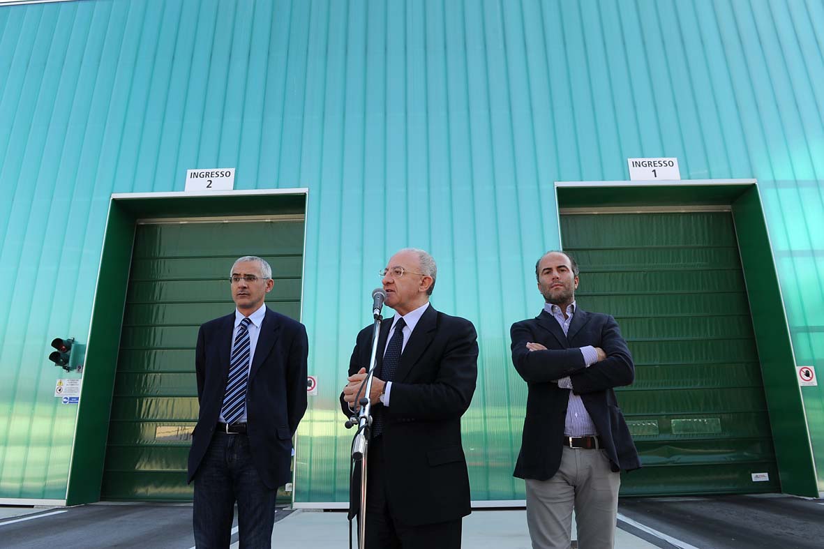 Efficienza energetica, biogas e compost di qualita' all'impianto di compostaggio di Salerno. La visita del Sindaco, 25 ottobre 2012