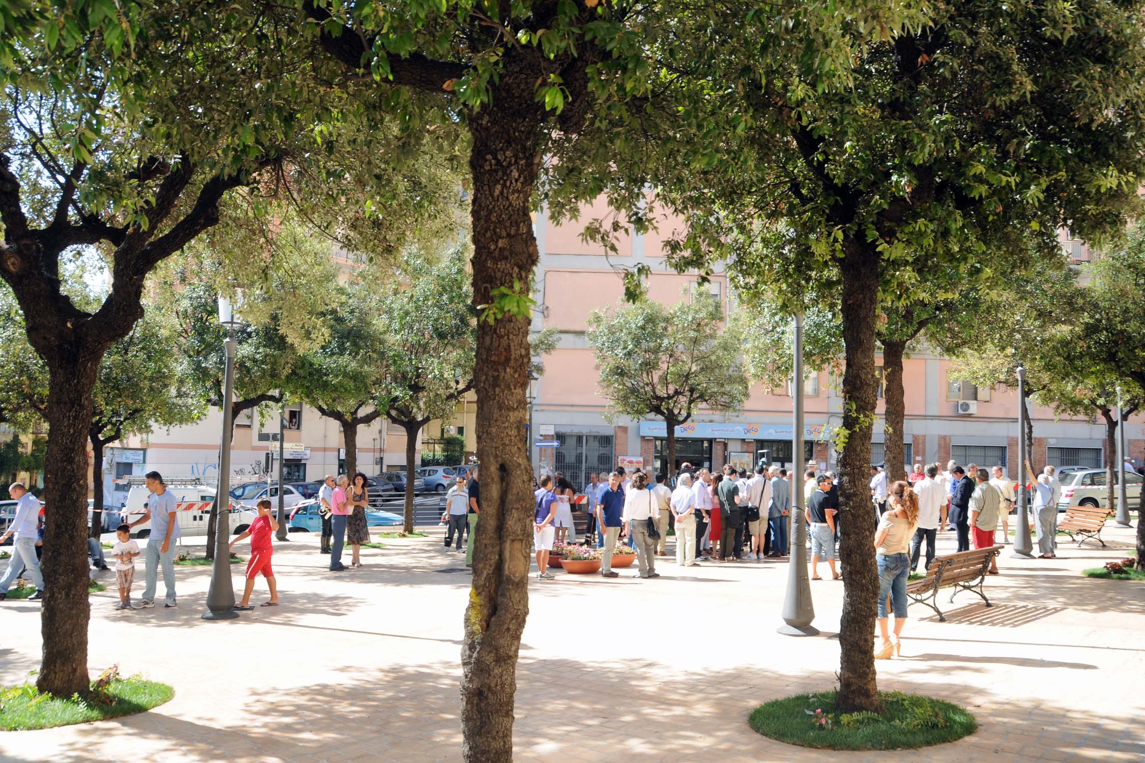 Il Sindaco De Luca inaugura i Giardini di via San Giovanni Bosco. Salerno, 31 agosto 2010