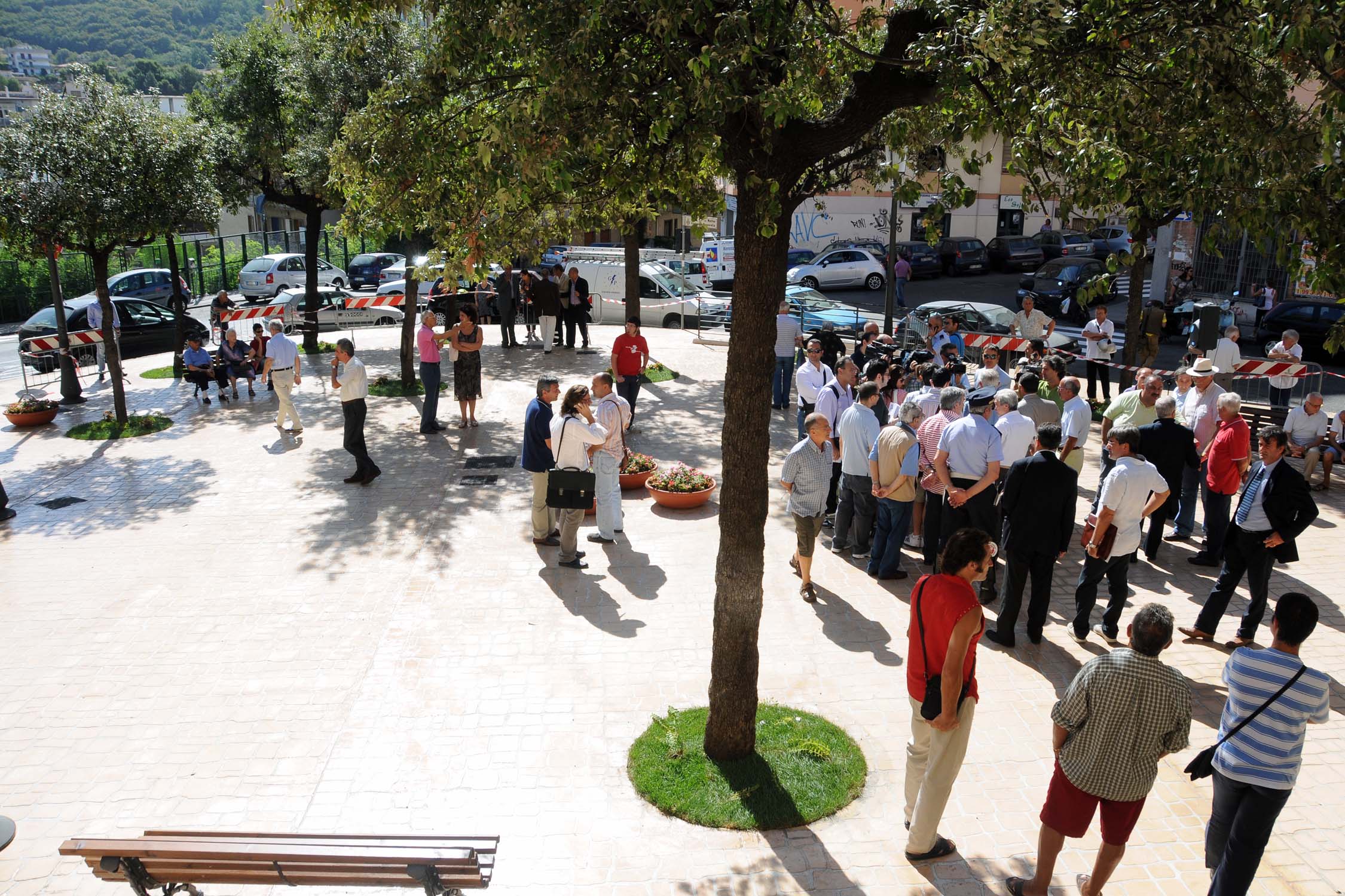 Il Sindaco De Luca inaugura i Giardini di via San Giovanni Bosco. Salerno, 31 agosto 2010