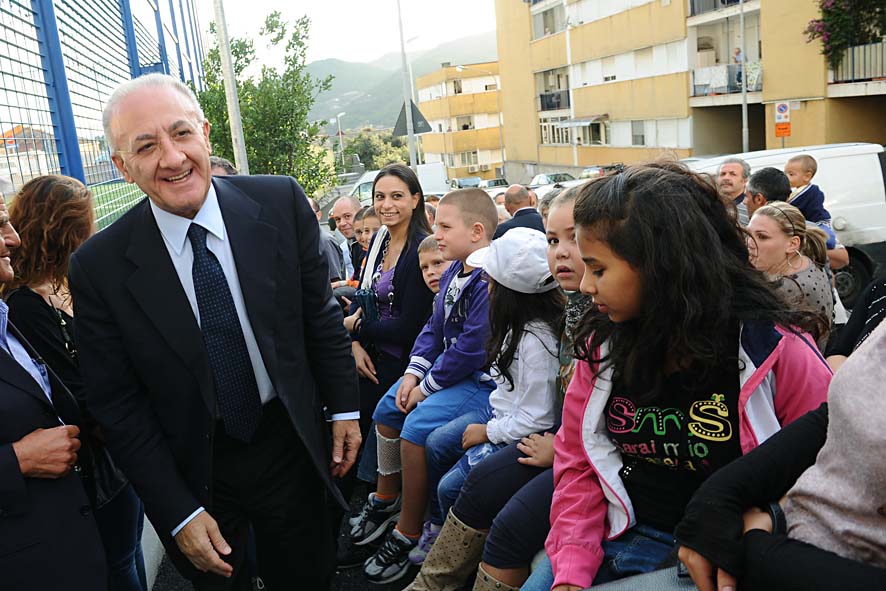 Con il Sindaco De Luca l'inaugurazione del nuovo campo sportivo di Matierno