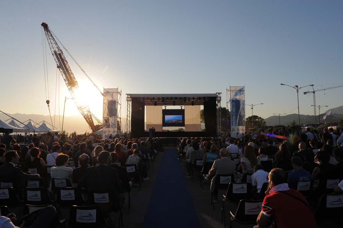 Marina d'Arechi Port Village. La cerimonia per l'apertura del cantiere. Salerno, 9 luglio 2010