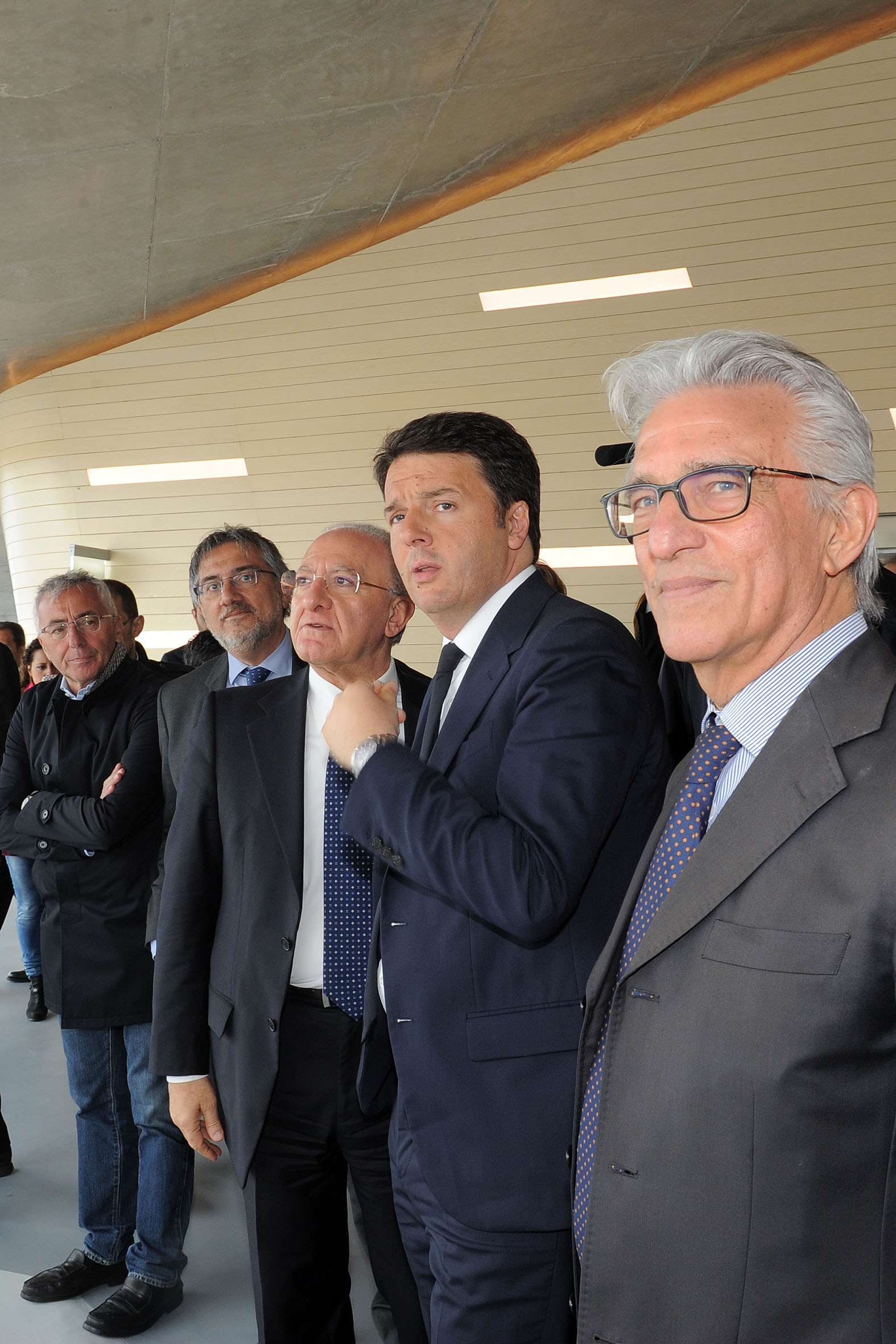 Il Premier Renzi visita la Stazione Marittima di Zaha Hadid