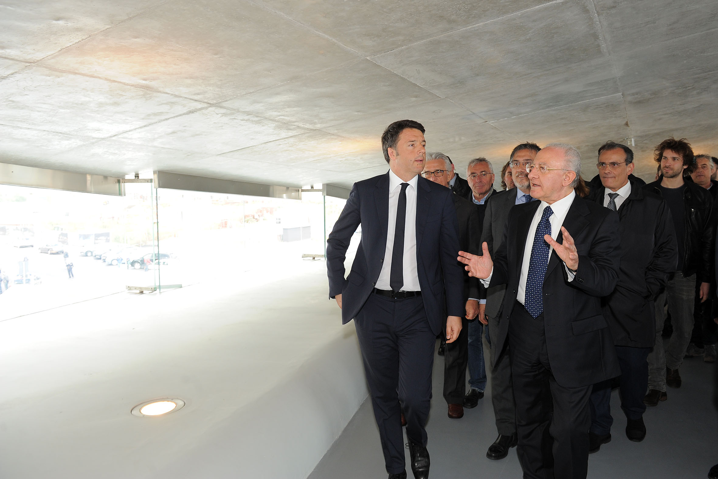 Il Premier Renzi visita la Stazione Marittima di Zaha Hadid
