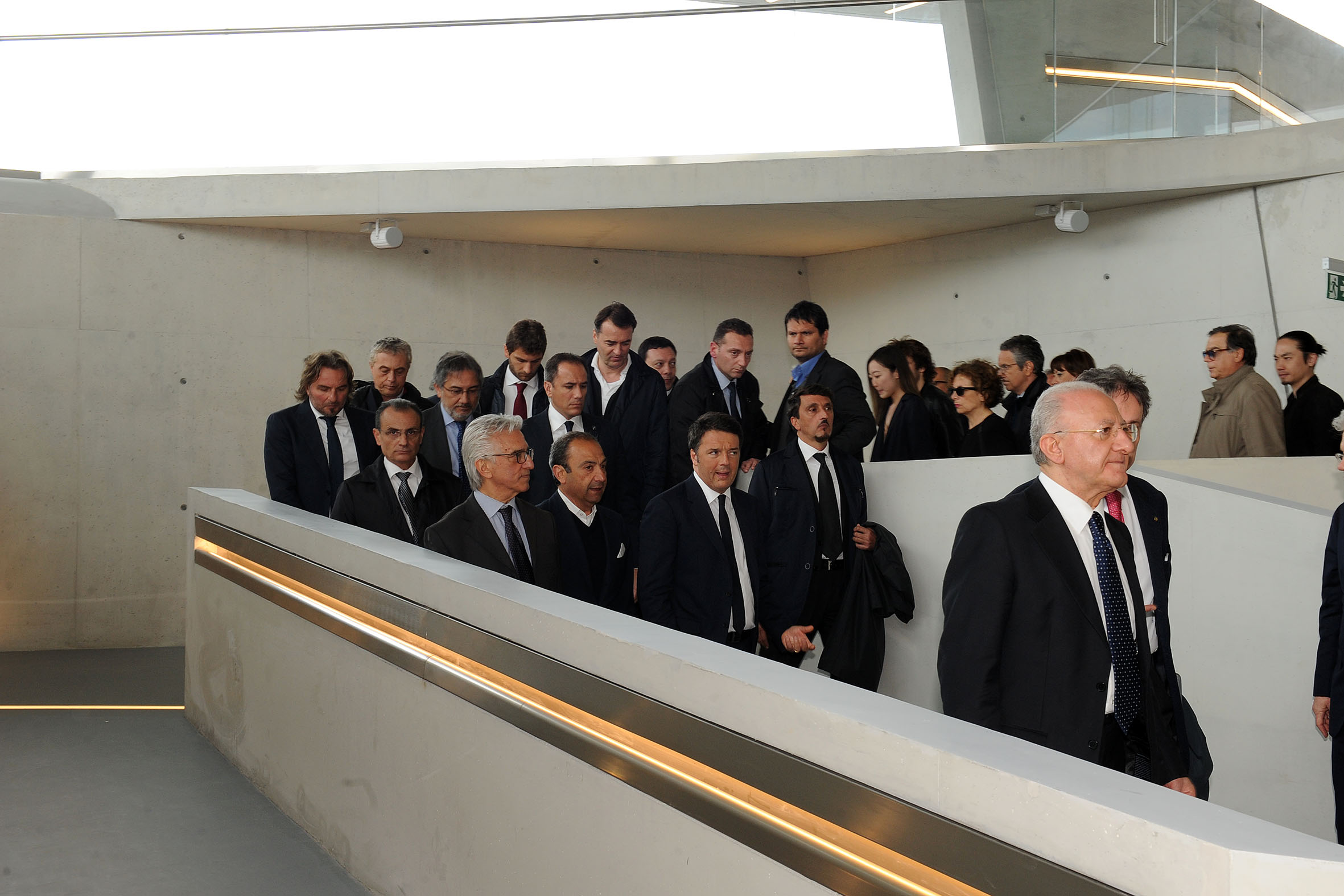 Il Premier Renzi visita la Stazione Marittima di Zaha Hadid