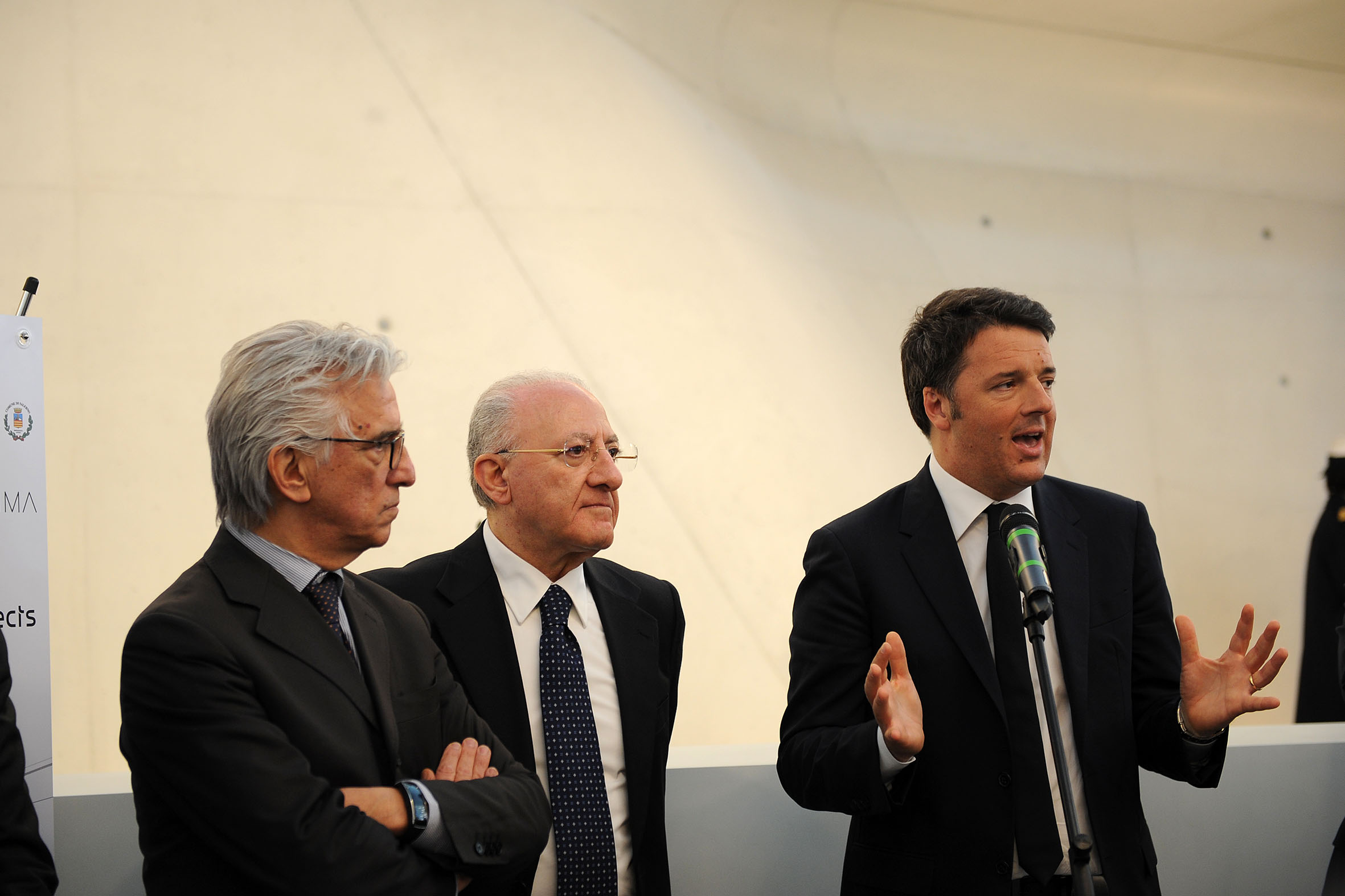 Il Premier Renzi visita la Stazione Marittima di Zaha Hadid
