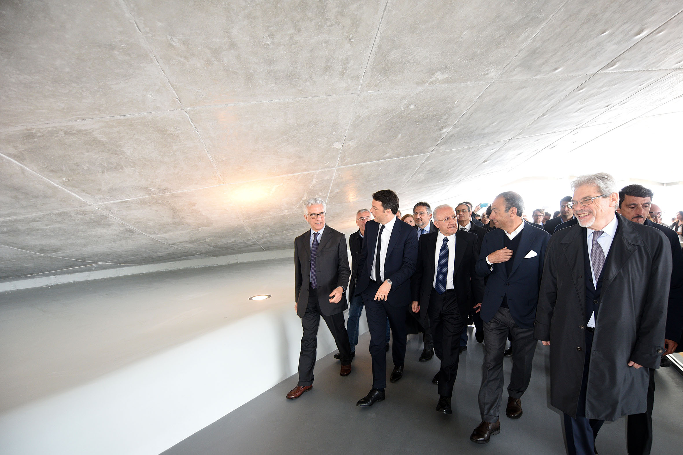 Il Premier Renzi visita la Stazione Marittima di Zaha Hadid