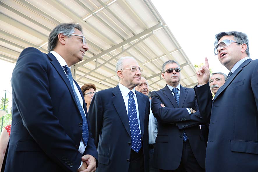 Con il Sindaco De Luca inaugurazione dell'impianto fotovoltaico Anffas. Salerno, 15 settembre 2011