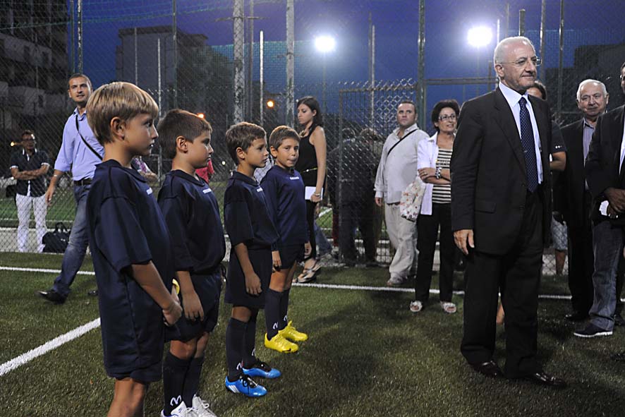 Riapertura dei campi sportivi del Centro Sociale con il Sindaco De Luca. Salerno, 6 settembre 2010