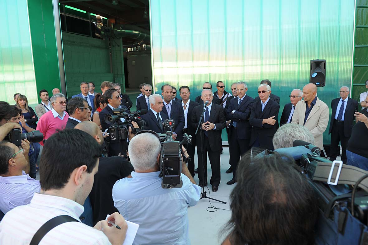Il Sindaco De Luca inaugura l'impianto di Compostaggio. Salerno, 20 settembre 2010