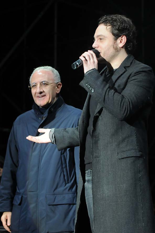 Capodanno in piazza a Salerno. Piazza della Liberta', 31 dicembre 2009
