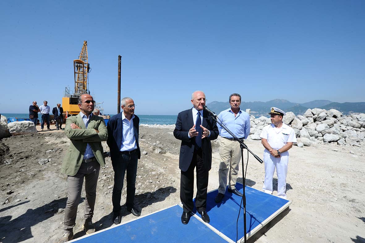 Visita al cantiere dei lavori di difesa e riqualificazione del litorale orientale