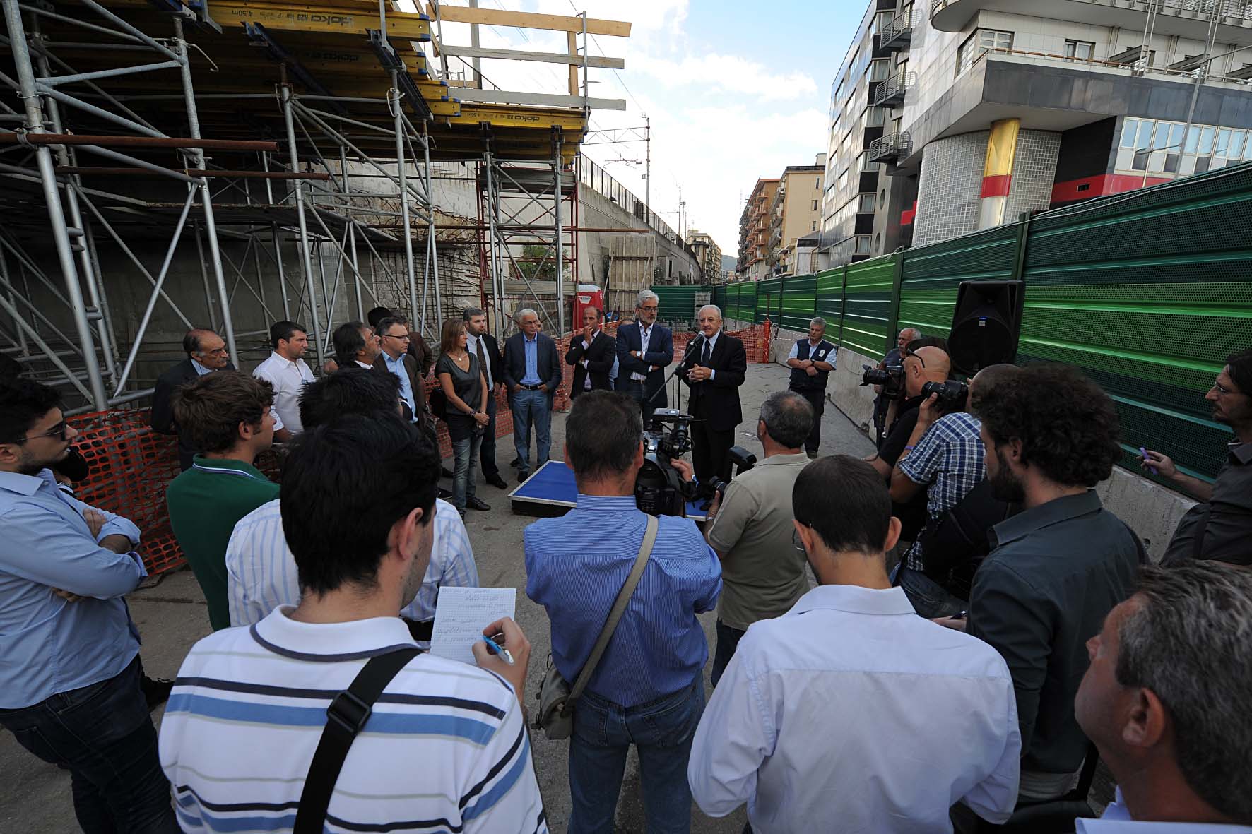 Il Sindaco De Luca in visita al cantiere Sottopasso Lungoirno