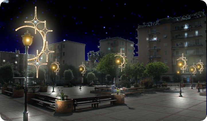 Salerno, Notti di Luce 2008. Piazza Gian Camillo Gloriosi