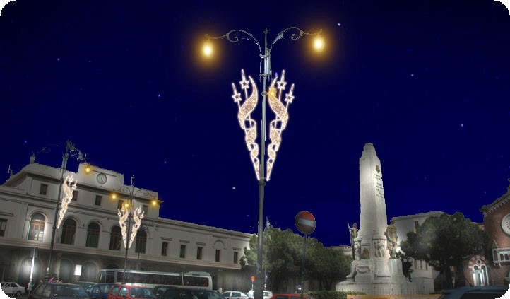 Salerno, Notti di Luce 2008. Piazza Vittorio Veneto