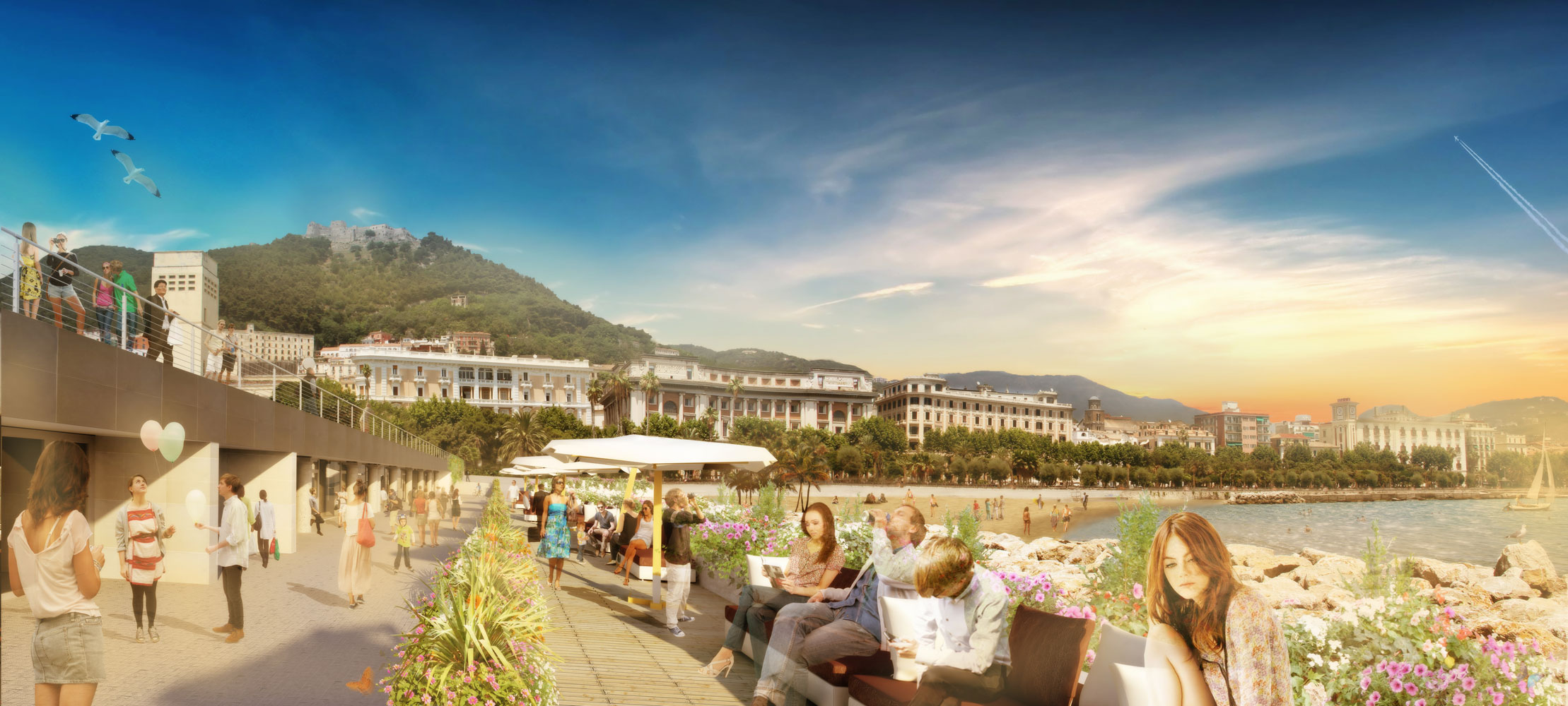 Esposto in Piazza Portanova il nuovo plastico del Crescent e di Piazza della Liberta'