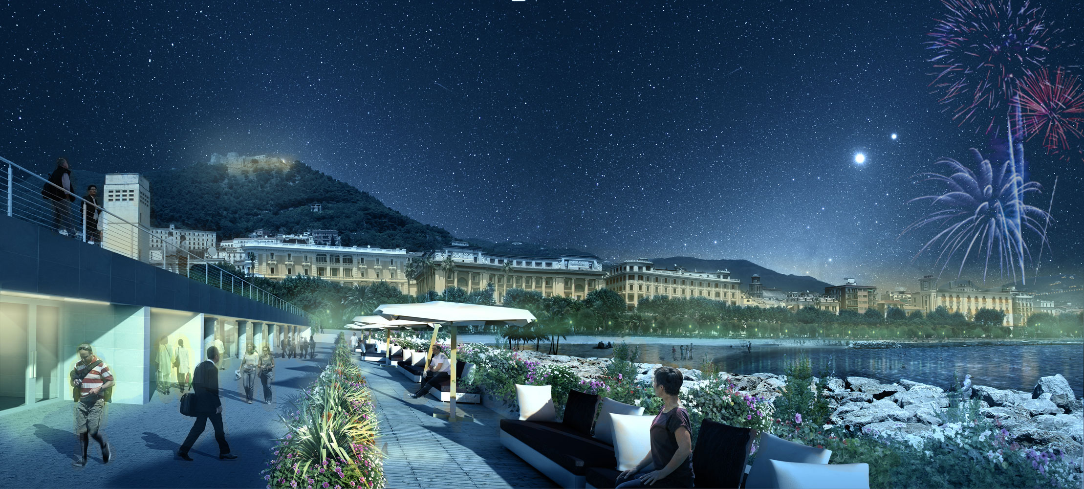 Esposto in Piazza Portanova il nuovo plastico del Crescent e di Piazza della Liberta'