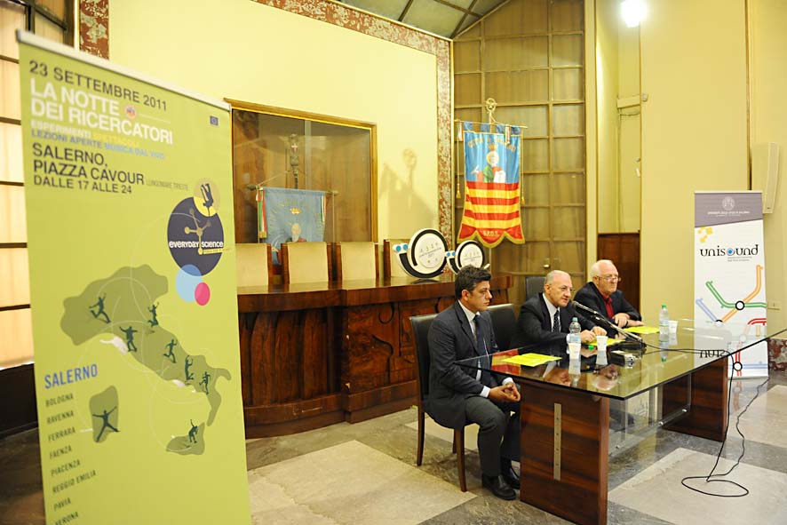 Conferenza stampa di presentazione de "La notte dei ricercatori". Palazzo di citta', 16 settembre 2011
