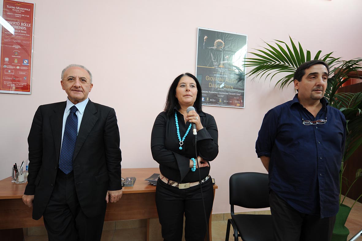 Il Sindaco inaugura la nuova Sala Coro del Conservatorio Musicale di Salerno. Canalone, 10 settembre 2009