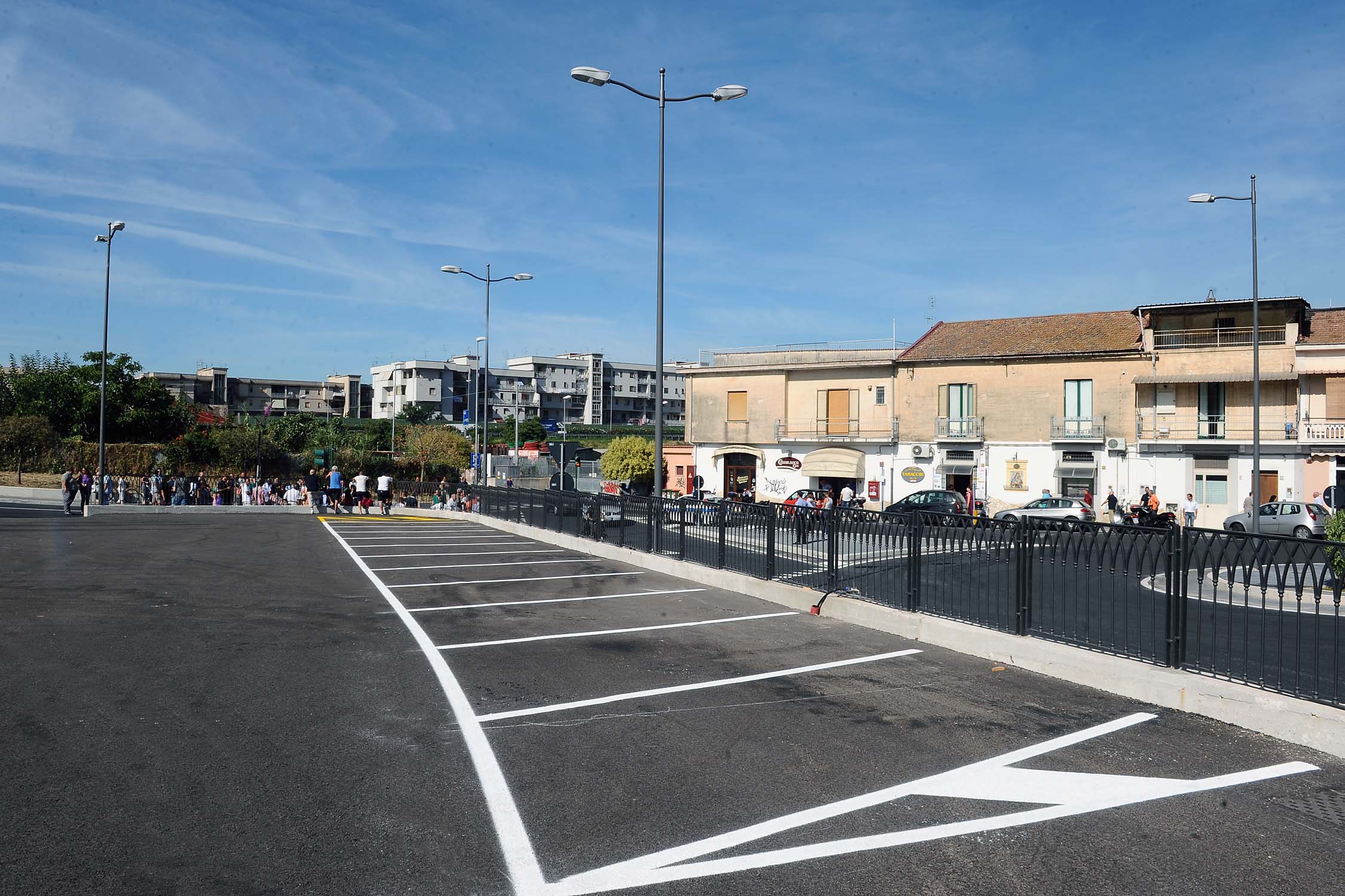 Il Sindaco De Luca inaugura un nuovo parcheggio a Sant'Eustachio. Salerno, 2 settembre 2010