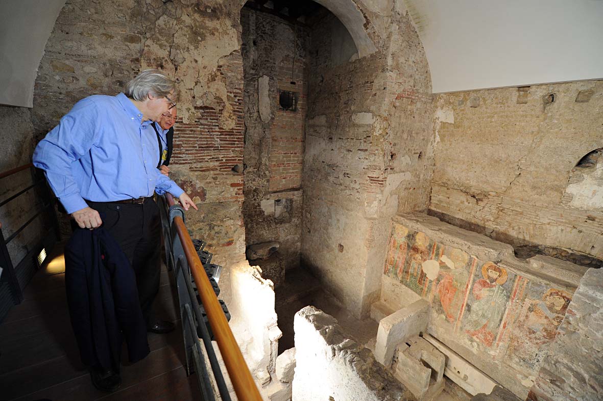 Il Sindaco De Luca e Vittorio Sgarbi in visita al cantiere del Crescent e a Palazzo Fruscione
